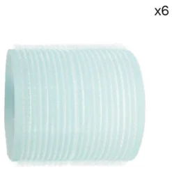 6 Rouleaux Velcro Bleu Ciel Shophair 55mm
