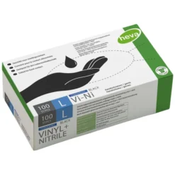 Boite De 100 Gants Noirs Vinyle Taille L