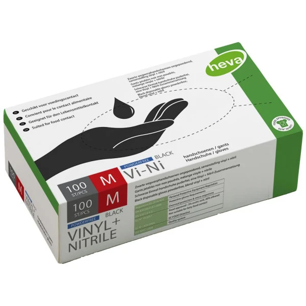 Boite De 100 Gants Noirs Vinyle Taille M 1 Boite De 100 Gants Noirs Vinyle Taille M