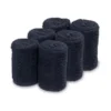 Sibel Lot 6 Serviettes Noires Barburys 20 X 70 Cm