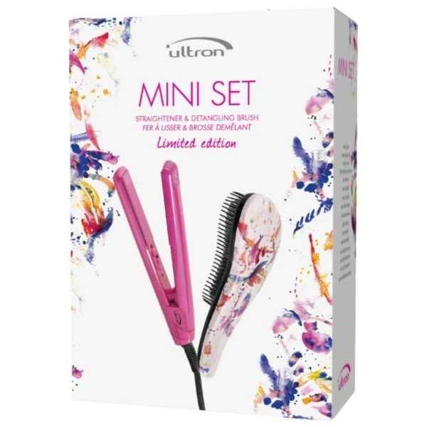 Pack Mini Lisseur Ultron + Brosse D-méli-mélo Summer Splash 2 Pack Mini Lisseur Ultron + Brosse D-méli-mélo Summer Splash – Image 2