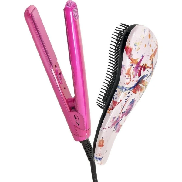 Pack Mini Lisseur Ultron + Brosse D-méli-mélo Summer Splash 1 Pack Mini Lisseur Ultron + Brosse D-méli-mélo Summer Splash