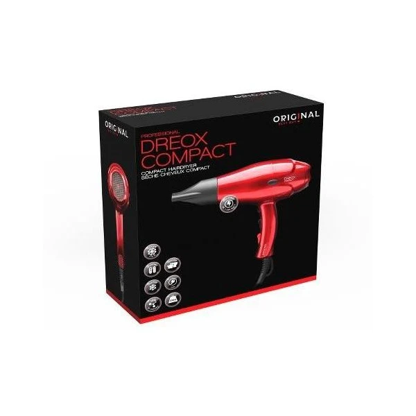 Sèche-Cheveux Dréox Compact Rouge Professionnel 2000W 4 Sèche-Cheveux Dréox Compact Rouge Professionnel 2000W – Image 4